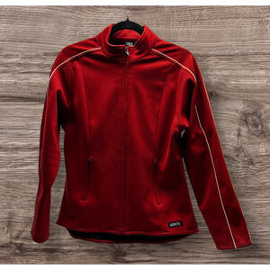 Kerrits Riding Jacket Rust Red Full Zip Women's Size Large Mock Neck Windbreaker